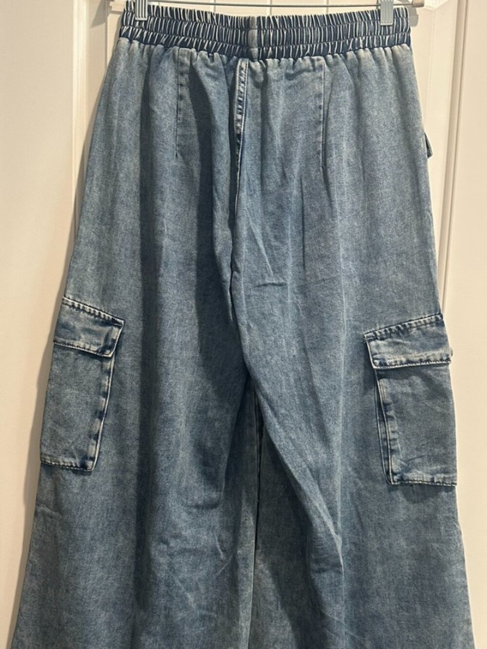 NWT Blue Velvet Wide Leg Washed Denim Pants size- LARGE - Picture 3 of 4